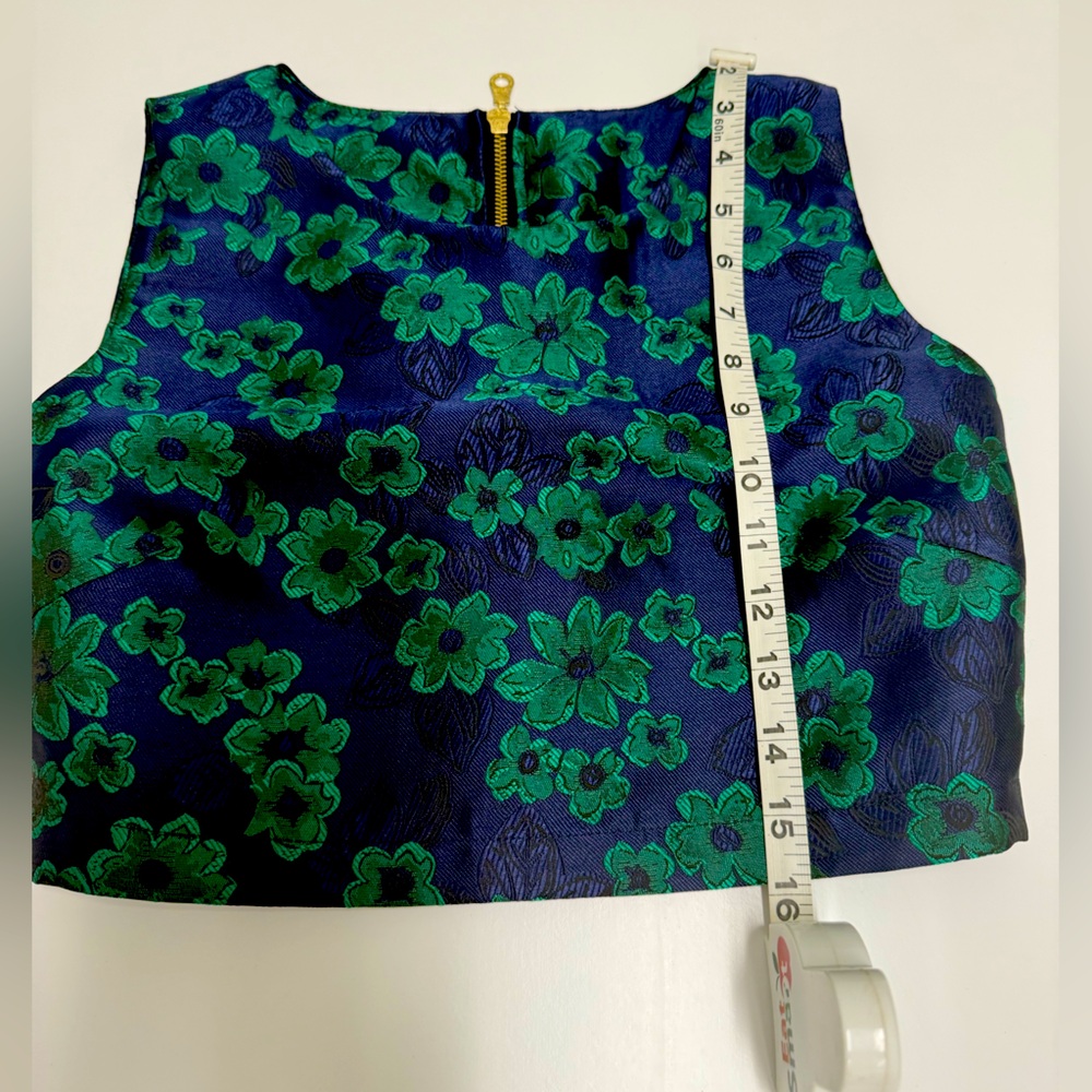 Floral Jacquard Two-Piece Set | Crop Top & Pleated Midi Skirt NWOT - Picture 12 of 16